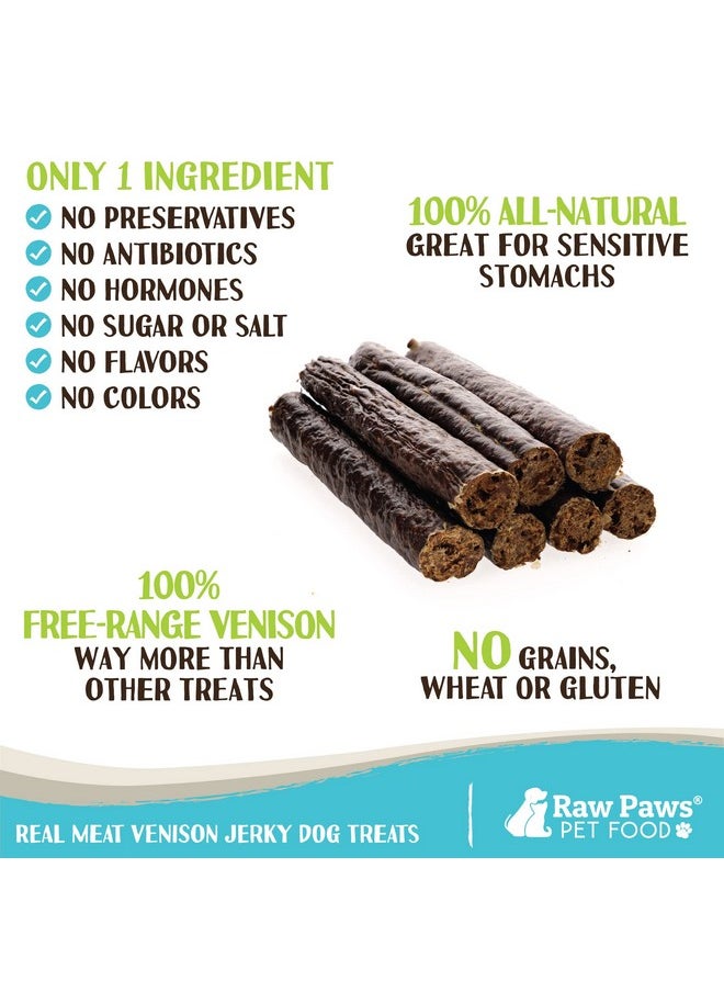 Raw Paws - WildCaught Venison Treats For Dogs, 6Oz  Packed In Usa  Real Meat Venison Jerky Dog Treats FreeRange Venison Dog Jerky Treats  AllNatural, Grain, Corn & Soy Free Venison Dog Treats - Image 1