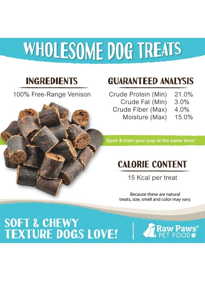Raw Paws - WildCaught Venison Treats For Dogs, 6Oz  Packed In Usa  Real Meat Venison Jerky Dog Treats FreeRange Venison Dog Jerky Treats  AllNatural, Grain, Corn & Soy Free Venison Dog Treats - Image 1