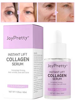 JoyPretty Instant Lift Collagen Serum for Face Collagen Face Serum Skin Tightening Helps Lift Plump & Firm Sagging Skin Moisturizing Anti-Wrinkle Face & Eye Serum Anti-Aging Serum 40ml  - Image 1