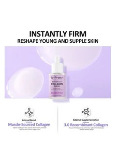 JoyPretty Instant Lift Collagen Serum for Face Collagen Face Serum Skin Tightening Helps Lift Plump & Firm Sagging Skin Moisturizing Anti-Wrinkle Face & Eye Serum Anti-Aging Serum 40ml  - Image 3