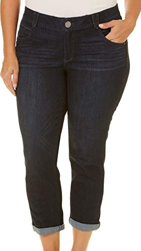 Democracy womens Plus Size Ab Solution Crop Jeans, Dark Indigo, 16 US - Image 5