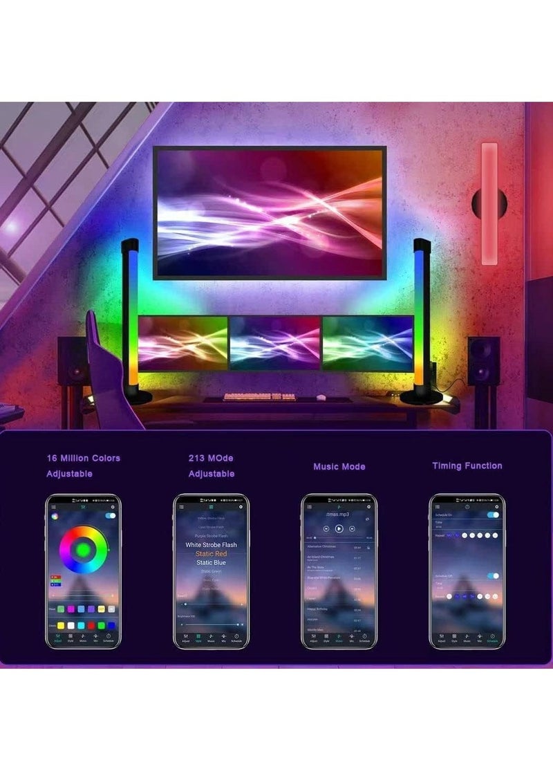 JAJEEK NEW Smart RGB LED Light Bars – Ambient Lighting for TV/Room Decoration, Bluetooth Monitor Flow Light Bars with APP Control, Color Gaming Light Bars for Movies, PC, and Home Setup - Image 3
