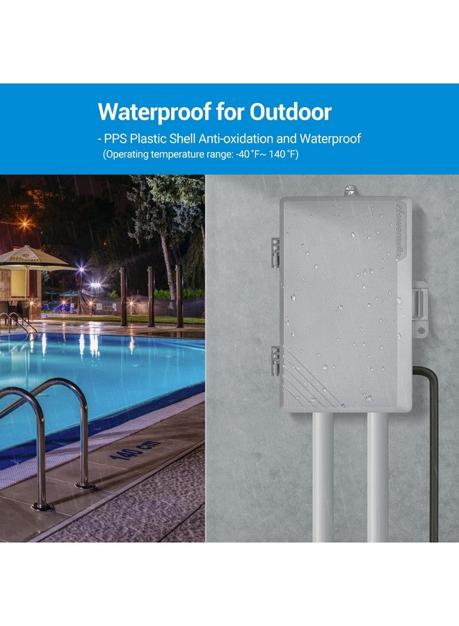 ديوينويلز مؤقت مضخة حمام سباحة DEWENWILS عالي التحمل بقوة 2 حصان، مفتاح تشغيل/إيقاف قابل للبرمجة لمدة 24 ساعة لسخان المياه، مضخة حمام السباحة، مدرج في قائمة ETL باللون الرمادي - Image 3