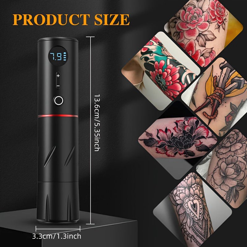Black Complete Tattoo Set with 4 Advanced Tattoo Needles and Various Tattoo Accessories for Beginners and Artists - Image 4
