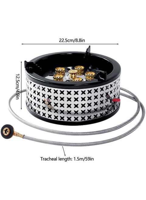 6-Core Firepower Camping Stove - Windproof Outdoor Burner With 15800W High Heat Output, Compact And Portable For Camping, Hiking, Fishing, And Other Outdoor Adventures.