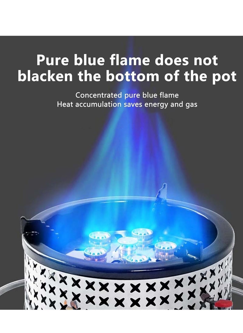6-Core Firepower Camping Stove - Windproof Outdoor Burner With 15800W High Heat Output, Compact And Portable For Camping, Hiking, Fishing, And Other Outdoor Adventures.