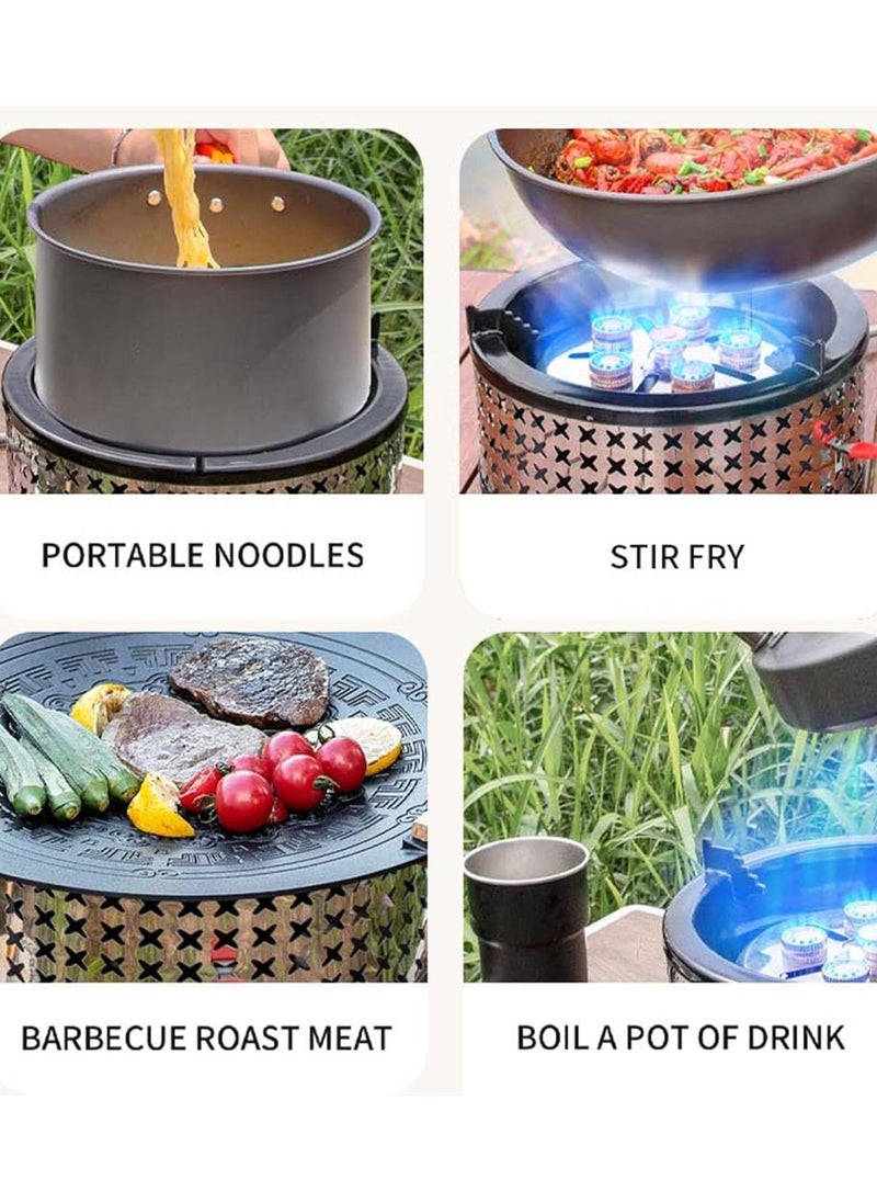 6-Core Firepower Camping Stove - Windproof Outdoor Burner With 15800W High Heat Output, Compact And Portable For Camping, Hiking, Fishing, And Other Outdoor Adventures.