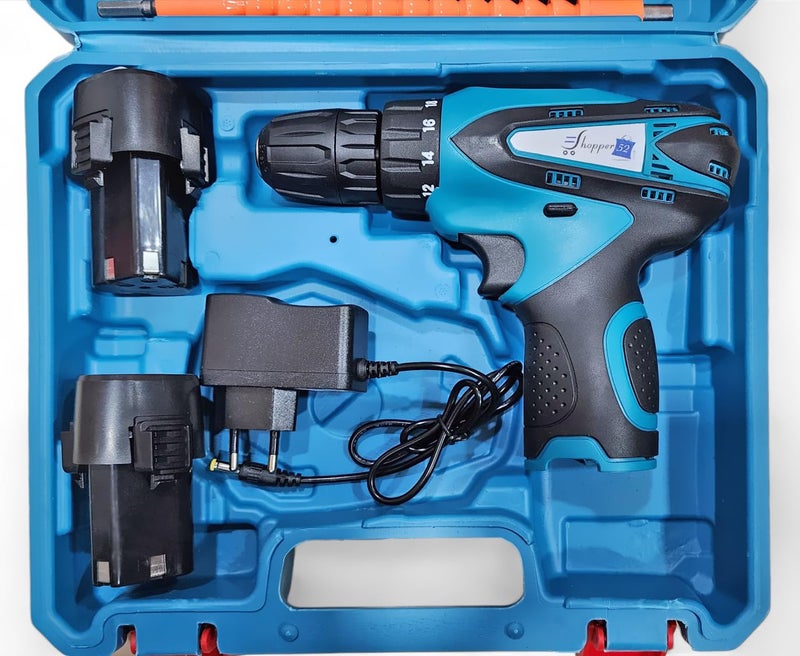 Shopper52 10mm Cordless Drill Machine with 12V Liion Dual Speed Keyless Chuck Drill and Batteries - Image 5