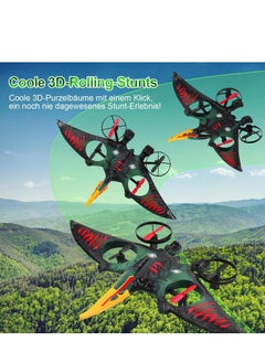 JAJEEK RC Aeroplane 2.4GHz Remote Controlled Quadcopter L0713 – Floating Fighter Aircraft, RTF for Beginners, Children & Adults, USB Charging, Green  - Image 3