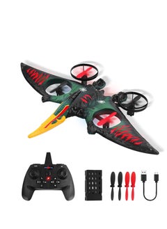 JAJEEK RC Aeroplane 2.4GHz Remote Controlled Quadcopter L0713 – Floating Fighter Aircraft, RTF for Beginners, Children & Adults, USB Charging, Green  - Image 1