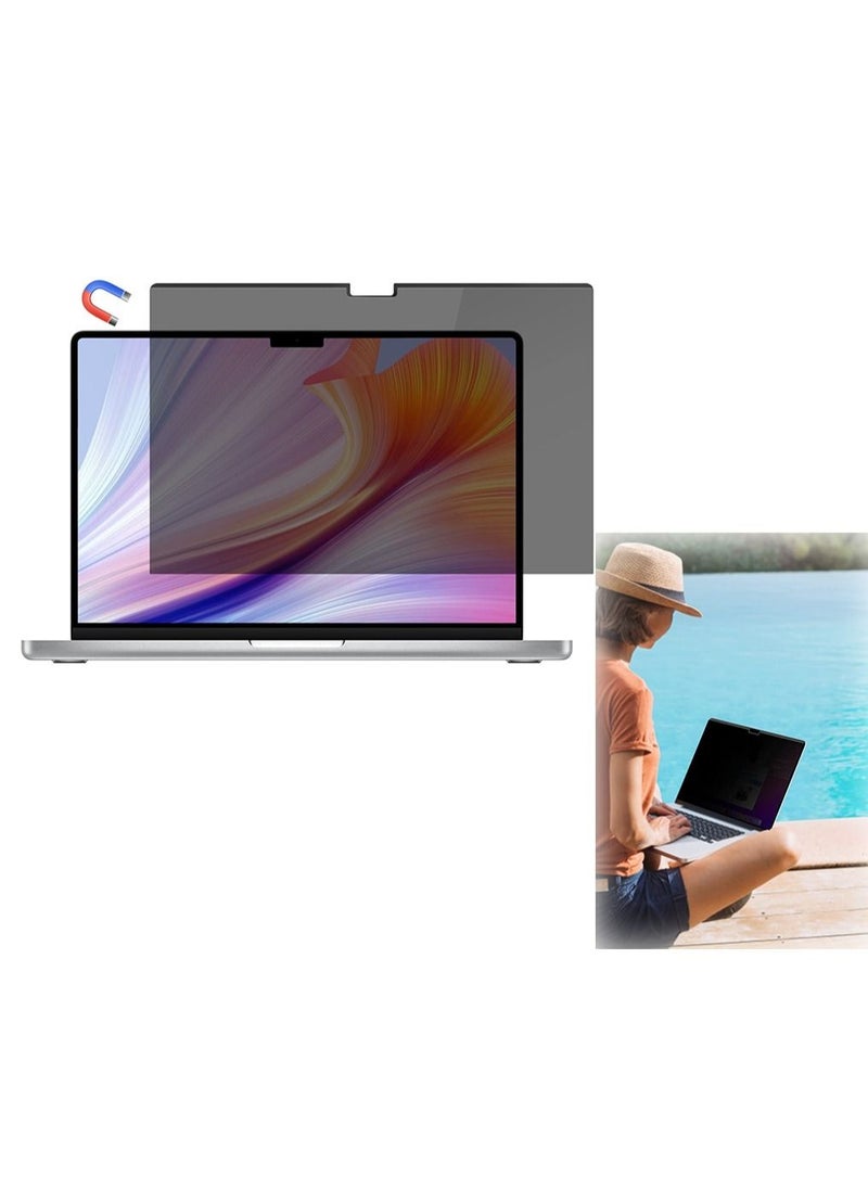 SYOSI Magnetic Privacy Screen Filter for Macbook Pro 14 inch 2021 M1 Pro/M1 Max A2442, Removable Easy On/Off Anti Blue Light Glare Laptop Privacy Screen, Compatible with Macbook Pro 14 inch 2021  - Image 1
