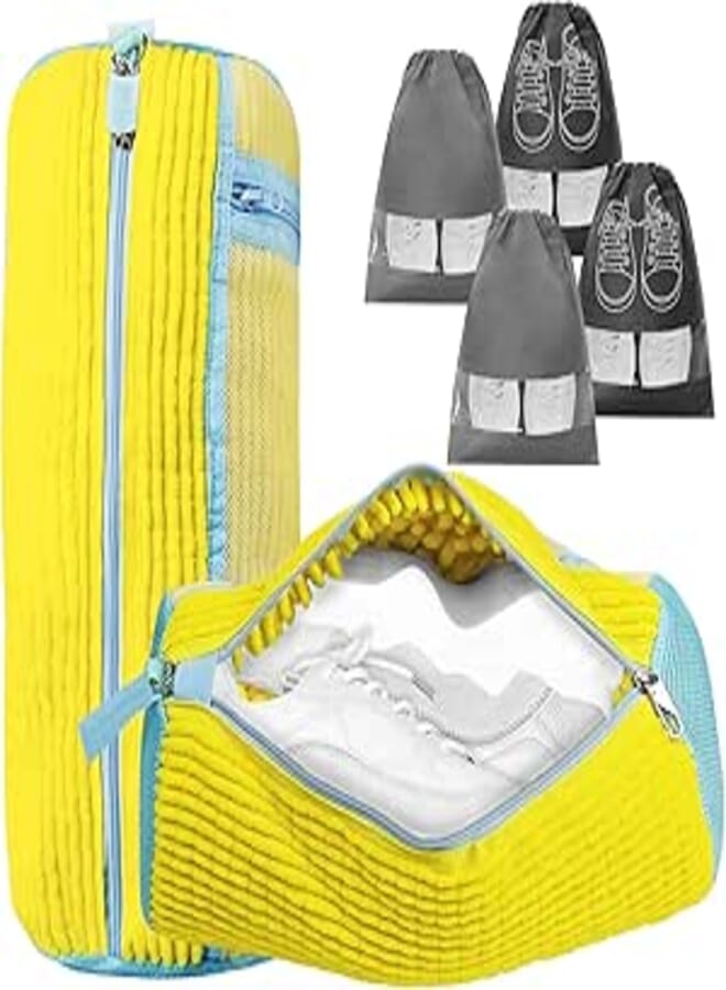 Shoe Washing Machine Bag, Yellow - 2 Pack, 15.35''*7.48''*7.72'', Bag to Wash Shoes in Washing Machine