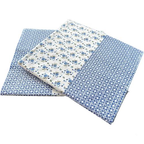 Homescape 100% Cotton Summer Topsheet/Odhne wali Chaddar Single Bed 300 TC (Blue_Pack of 2) - Image 4
