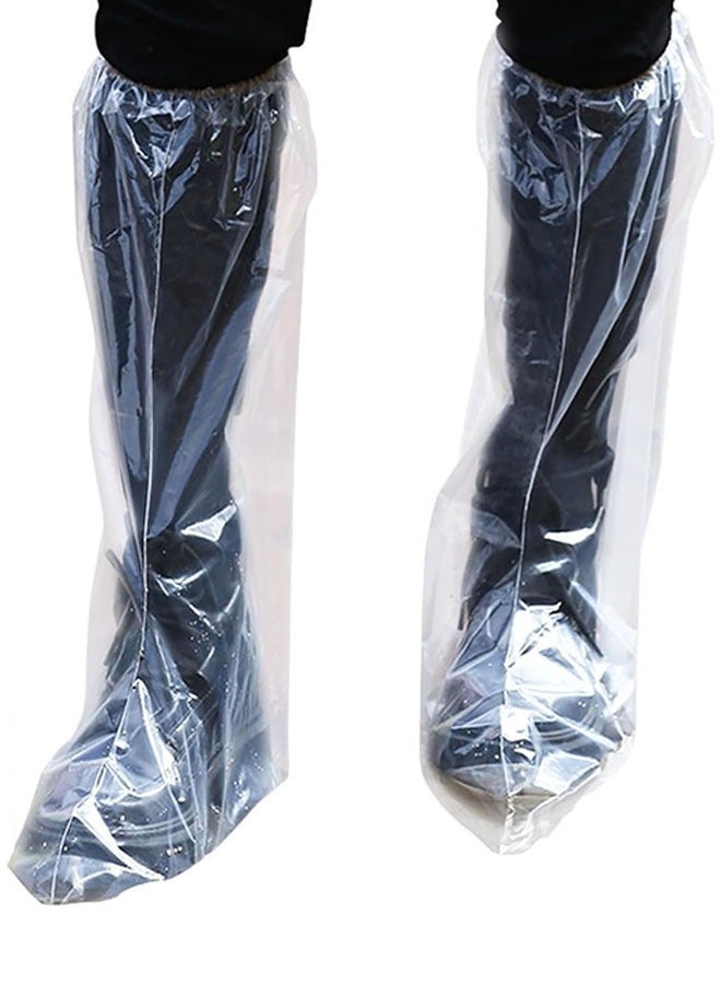 Disposable Shoe Covers, 16 Pairs Non SlipThickened Waterproof Shoes Covers, Clear Plastic Waterproof Shoes and Boots for Rain Covers Thicken Shoe Protector for Men and Women - Image 1