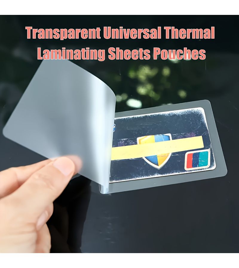 100 Sheets 3 Mil Thick Premium PET Thermal Laminating Pouches Clear Durable Acid Free Protection For Business Cards Photo Paper Files And Pictures Ideal For Office Or School Supplies - Image 2