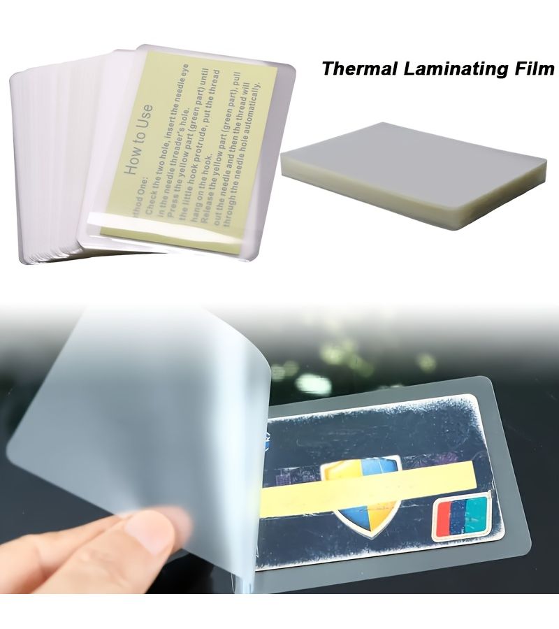 100 Sheets 3 Mil Thick Premium PET Thermal Laminating Pouches Clear Durable Acid Free Protection For Business Cards Photo Paper Files And Pictures Ideal For Office Or School Supplies - Image 5