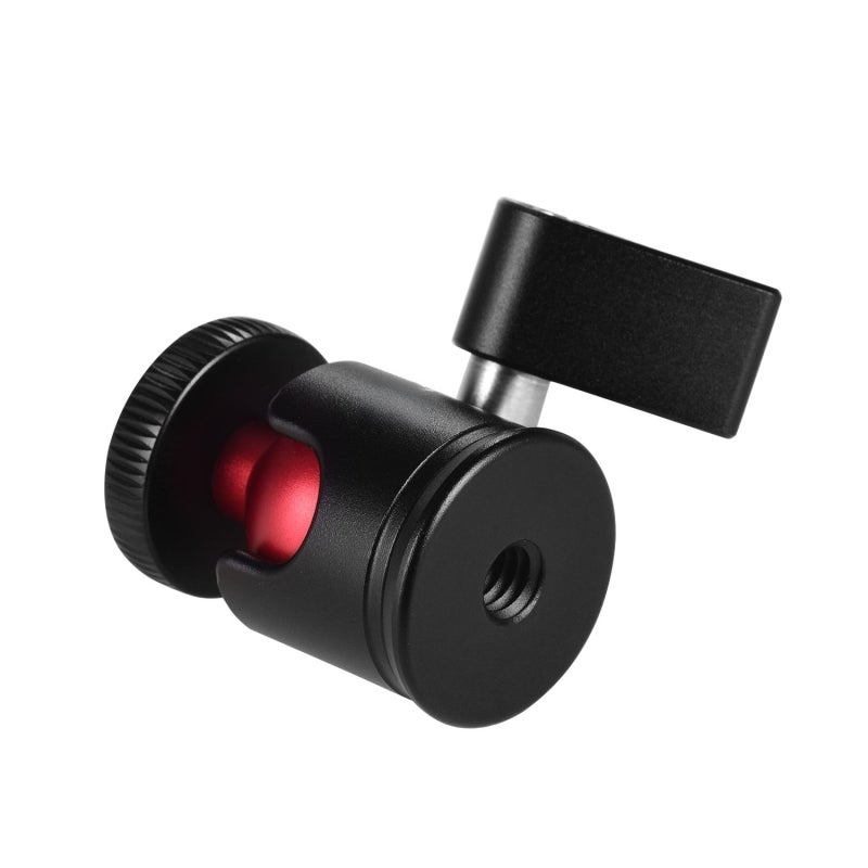 Tripod Ball Head: 3.3cm Height Premium Aluminum Alloy Compact Mini Ball Head - 360 Degree Smooth Rotation Quick Release Lock U-Shape Groove Ball Head for DSLR Tripod Selfie Stick Monopod - Image 5