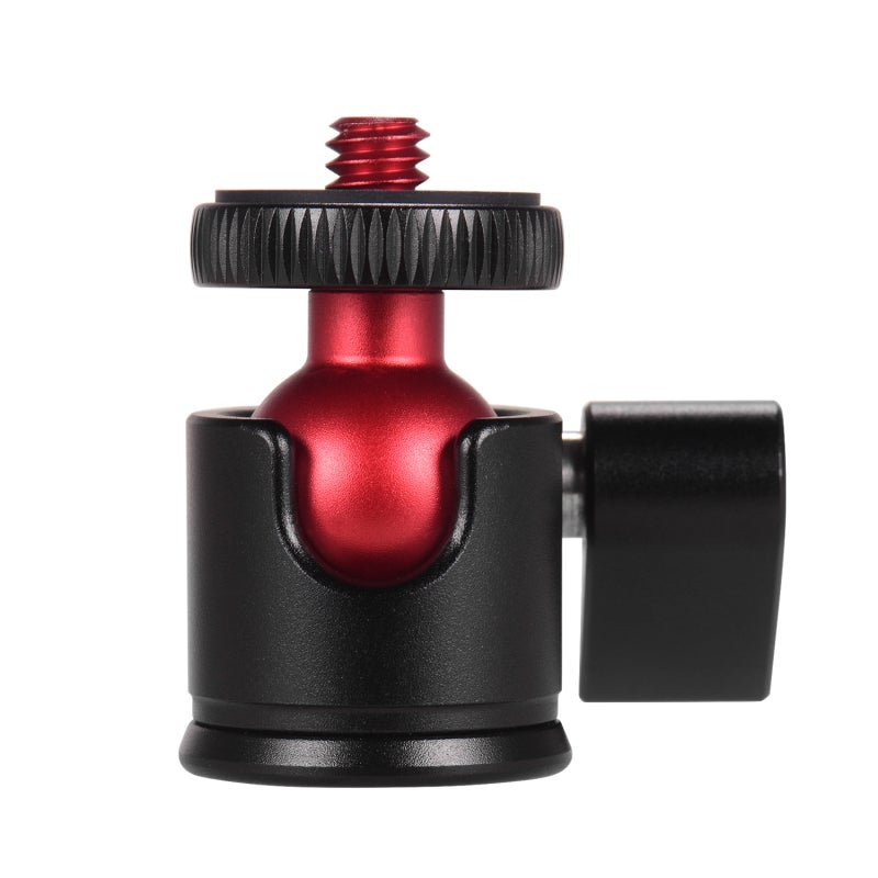 Tripod Ball Head: 3.3cm Height Premium Aluminum Alloy Compact Mini Ball Head - 360 Degree Smooth Rotation Quick Release Lock U-Shape Groove Ball Head for DSLR Tripod Selfie Stick Monopod - Image 3