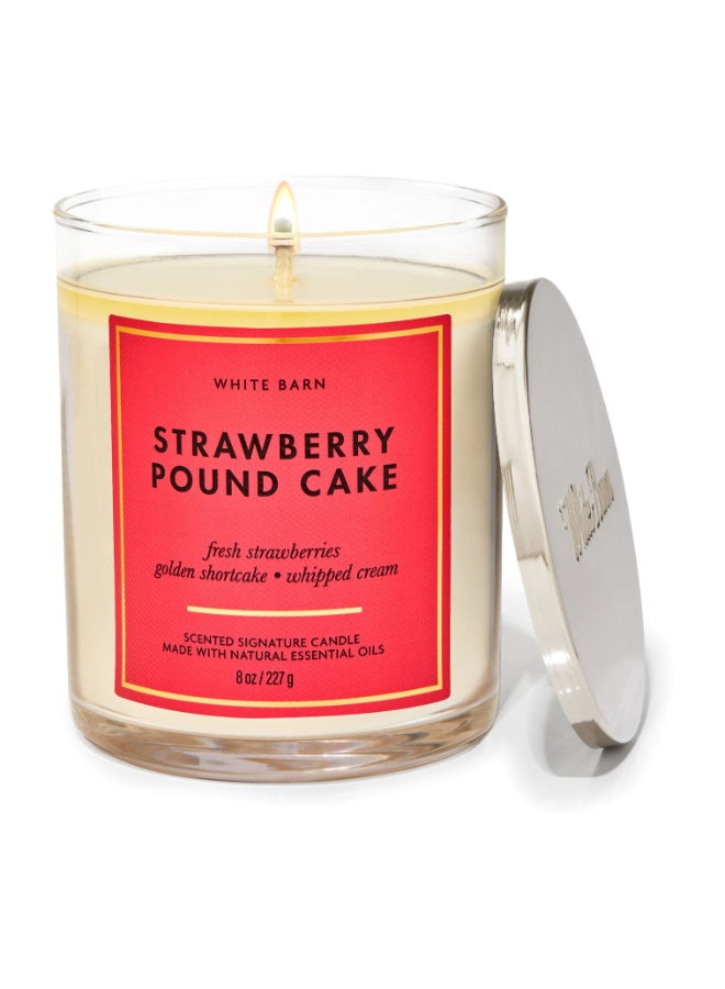 Strawberry Pound Cake Single Wick Candle