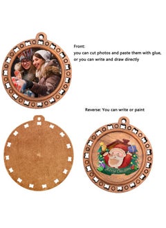 ROSENICE rosenice 20Pcs Round Wood Pendant Trays Necklace Blank Base Jewelry Making Material Wooden Craft Decoration  - Image 2
