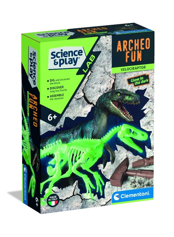 Clementoni Archeofun Velociraptor | STEM Toys | Science Toys | Educational & Learning Toy | Gift for Kids and Science Lover - Image 1