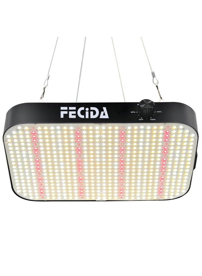 FECiDA 6000 Lumen LED Grow Light Dimmable, 2024 Best LED Grow Lights for Indoor Plants Full Spectrum, Hanging Seed Starting Seedlings Vegetable Growing Lamps, Daisy Chain Function, Quiet Built-in - Image 1