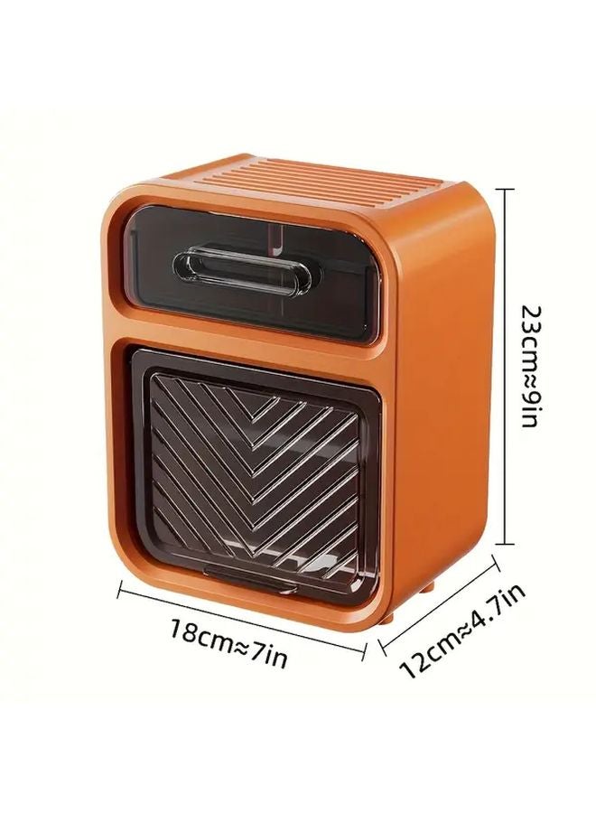 حامل ورق الحائط البرتقالي بدون حفر مع تخزين لفة علوية وسفلية - Image 1