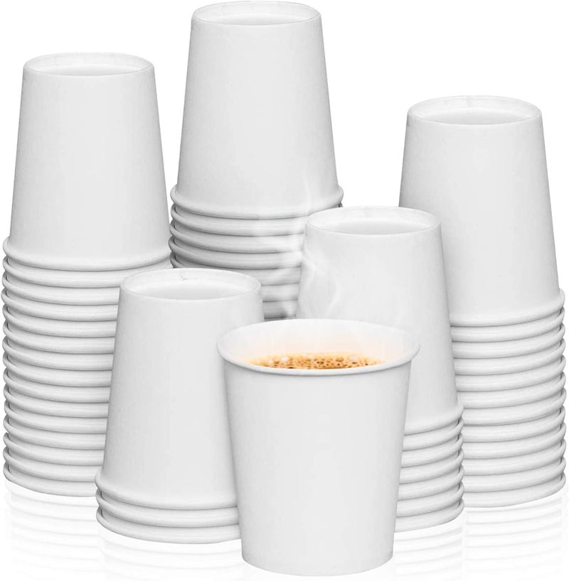 RZ Disposable Paper Cups 12 oz Pack of 200 pcs, Coffee cups, paper coffee cup, to go cups, Water Paper Cup for Beverage | Tea cup, Used for Party | Home | Office etc - Image 1