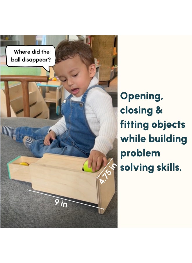 Curious Cub Montessori Object Permanence Box With Drawer  Educational Toys For Early Development For Toddlers  Fine Motor Skills And Sensory Toys For Kids (6 Months - 2 Years), Multicolor - Image 4