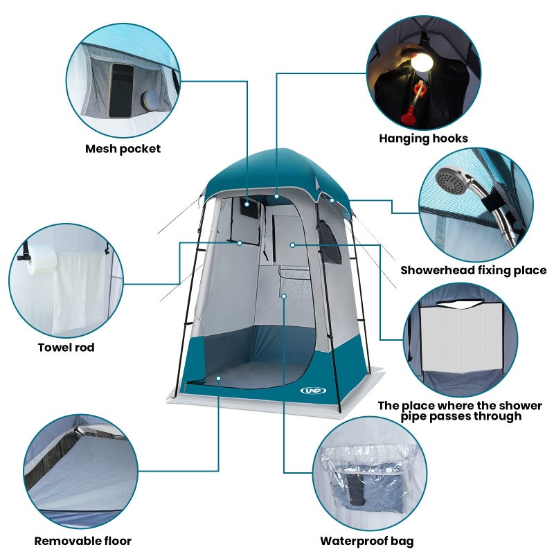 Unp Shower Tent, Outdoor Camping Privacy Shelter-Dressing Changing Room-Portable Toilet Tent for Hiking Sun Shelter Picnic Fishing - Image 5