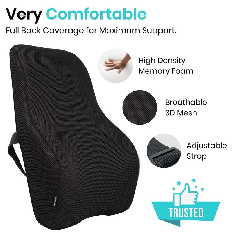 MUGATH Neck and Back Memory Foam Car Neck and Back Cushion Lumbar Support Pillow for Office Chair and Car Seat,Memory Foam Comfortable Ergonomic Design for Neck and Back Rest Pillow (Back Pillow - A) - Image 3