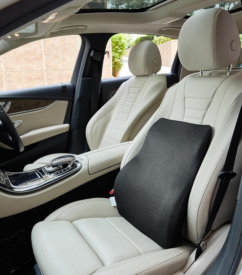 MUGATH Neck and Back Memory Foam Car Neck and Back Cushion Lumbar Support Pillow for Office Chair and Car Seat,Memory Foam Comfortable Ergonomic Design for Neck and Back Rest Pillow (Back Pillow - A) - Image 2