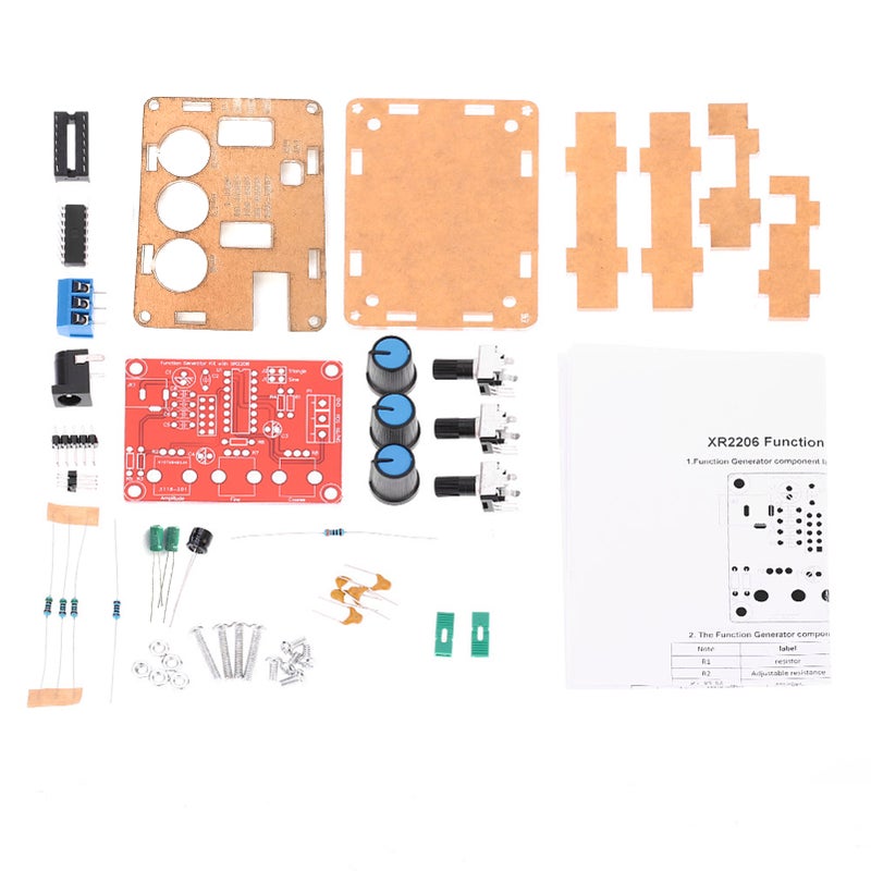 'ensemble DIY لجهاز توليد إشارات دقيق عالي XR2206 | إخراج جيب/مثلث/مربع | تردد ومداولة قابل للتعديل من 1 هرتز إلى 1 ميجاهرتز' - Image 1