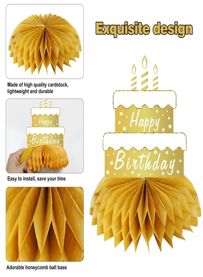 Uiorgui Happy Birthday Table Decorations, 8Pcs White Gold Birthday Decorations for Women Men Table Centerpieces for Birthday Party 16th 18th 21st 30th 40th 50th 60th Birthday Table Sign Toppers Decor - Image 5