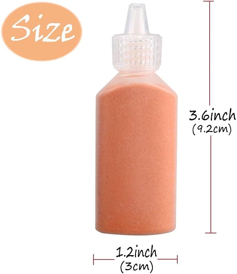Excefore Art Sand,1.25oz Colored Sand Bottles,Sand Arts and Crafts Kit,Scenic Sand for Kids,DIY Sand Painting,Wedding Decoration, for Decorations and Crafty Collection Sand Bottles,12 PCS - Image 4