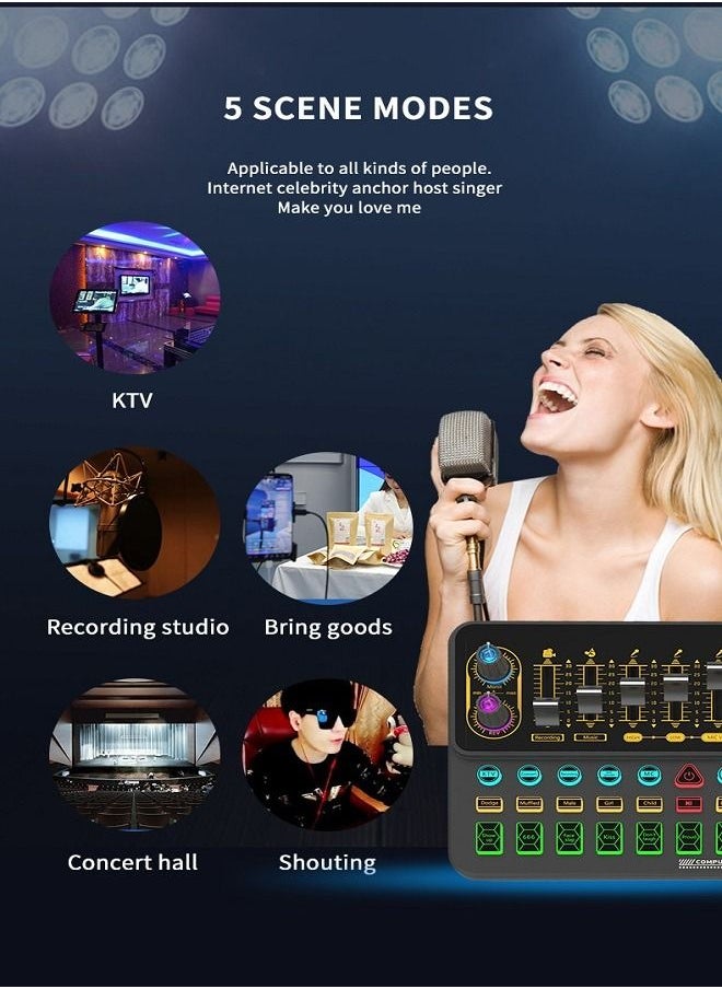 Sunbmebge Sound Card Microphone Podcast Package Is Specially Designed For Live Broadcast And Music And Short Video Recording  - Image 5