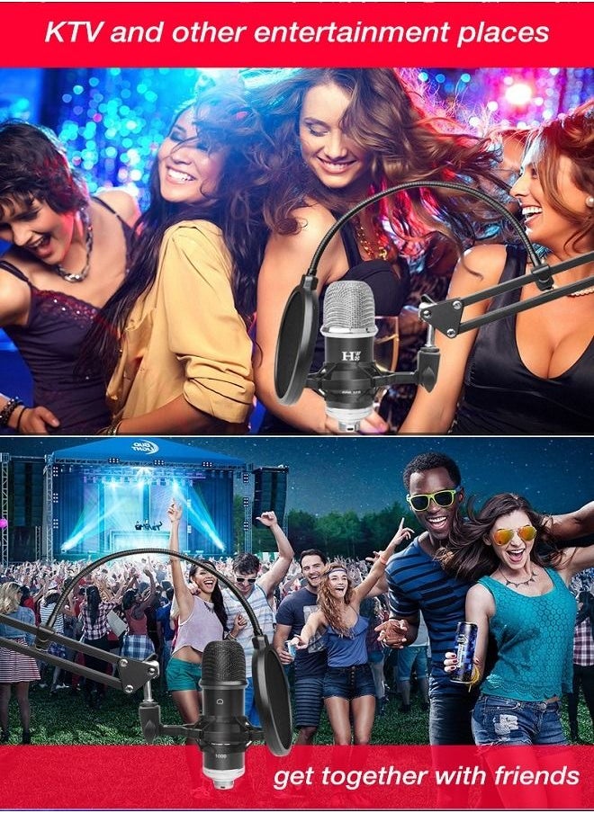 Sound Card Microphone Podcast Package Is Specially Designed For Live Broadcast And Music And Short Video Recording