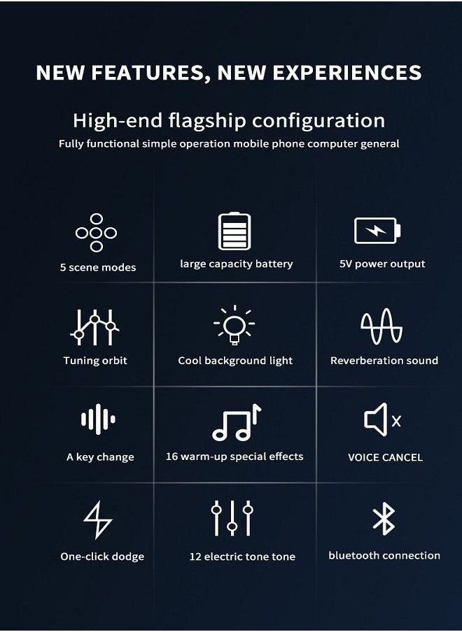 Sound Card Microphone Podcast Package Is Specially Designed For Live Broadcast And Music And Short Video Recording