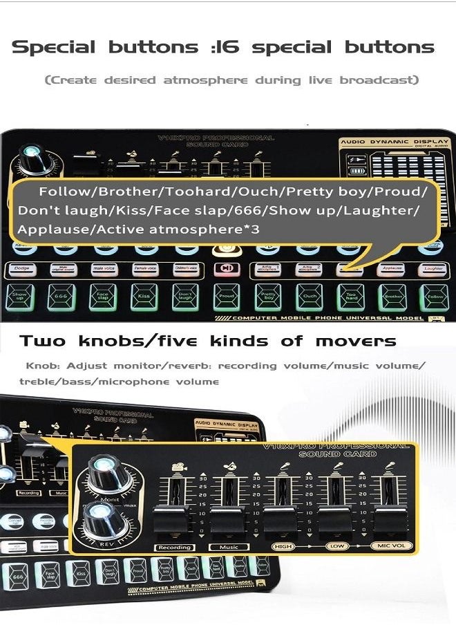 Sunbmebge Sound Card Microphone Podcast Package Is Specially Designed For Live Broadcast And Music And Short Video Recording  - Image 3