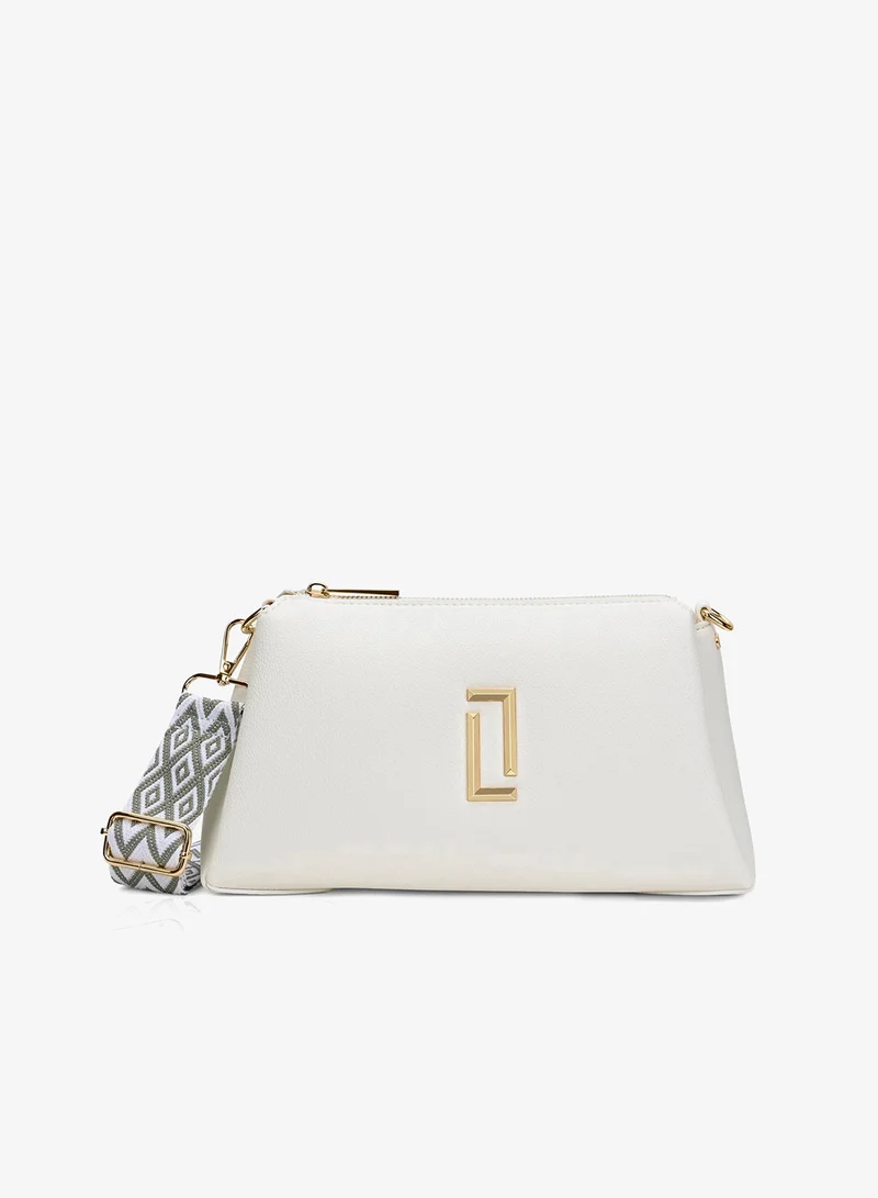 Lavie Luxe Women's Tory26 3-Compartment Sling Bag (White)