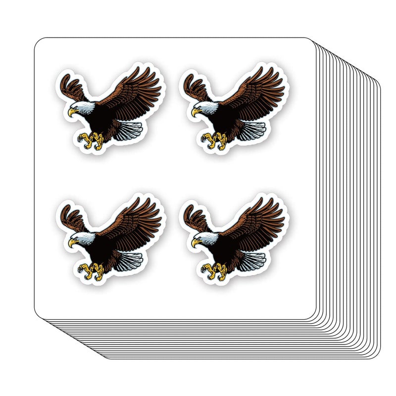 GUVSPTI Bald Eagle Stickers 1in for Scrapbooking Arts Craft Kids DIY Calendars Journals 80Pack - Image 2