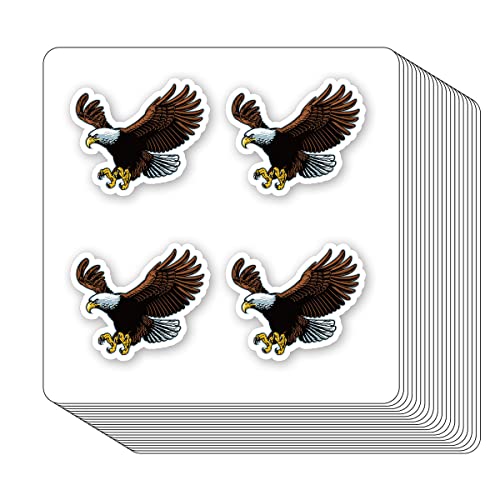 GUVSPTI Bald Eagle Stickers 1in for Scrapbooking Arts Craft Kids DIY Calendars Journals 80Pack - Image 1