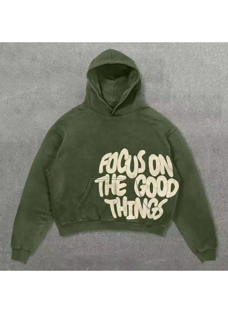 Generic - Anime Y2K Harajuku Hoodie Sweatshirt Street Style Comfortable Casual Womens Mid-Length Long Sleeve Printed Hooded Jacket Apricot - Image 1