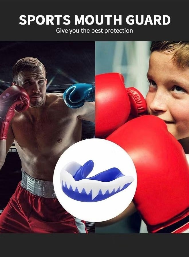كيلا عبوة من 3 واقيات فم من مادة EVA مع حافظة، واقيات فم رياضية، واقيات فم، واقيات لثة، واقيات فم بتصميم نحيف للملاكمة، كرة السلة، الهوكي، وكرة القدم. - Image 4