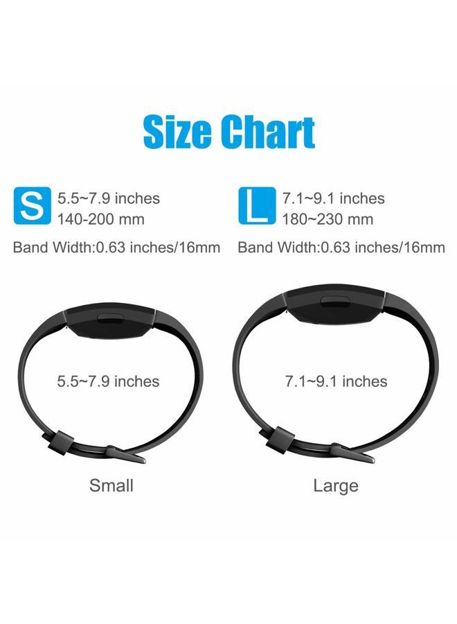 Meliya Pack 3 Silicone Bands for Fitbit Inspire HR & Fitbit Inspire & Ace 2 Replacement Wristbands for Women Men Small Large Small: for 5.5"-7.9"wrists - Image 5