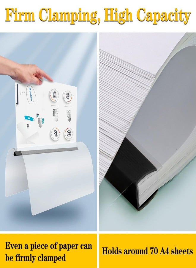 Coidea Report Covers with Sliding Bar, Clear Report Covers for A4 and Letter Size Paper, Resume Covers Presentation Folders File Document Binder for School Business, 70 Sheet Capacity - Image 4