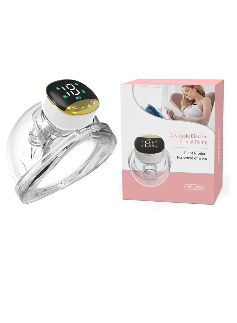 مضخة ثدي يمكن ارتداؤها - مضخة ثدي كهربائية محمولة بدون استخدام اليدين - 4 أوضاع بما في ذلك 12 وضعًا للرضاعة، و12 وضعًا للضخ، و12 وضعًا للمص، ووضع ضخ ثدي متغير - Image 1