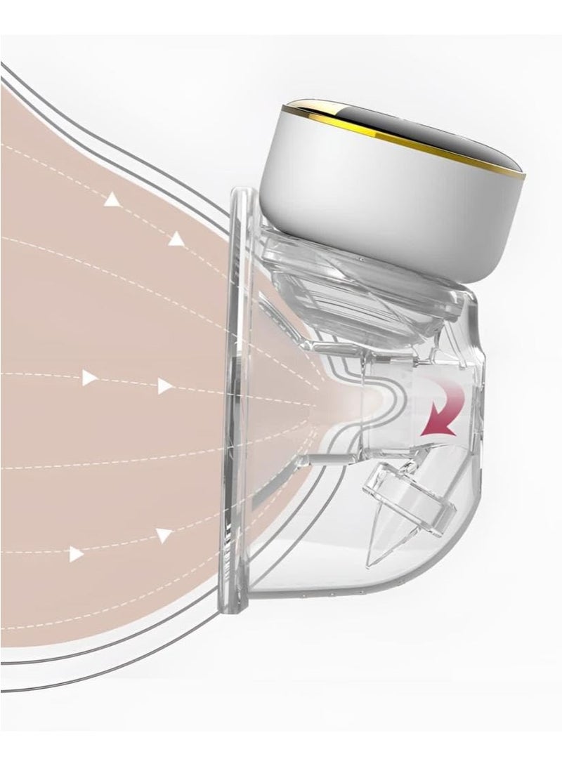 مضخة ثدي يمكن ارتداؤها - مضخة ثدي كهربائية محمولة بدون استخدام اليدين - 4 أوضاع بما في ذلك 12 وضعًا للرضاعة، و12 وضعًا للضخ، و12 وضعًا للمص، ووضع ضخ ثدي متغير - Image 2