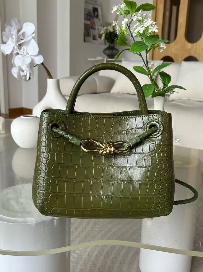 Genuine Leather Crocodile Handbag Single Shoulder Large Capacity Crossbody Bag Women'S Handbag Light Luxury - Image 2