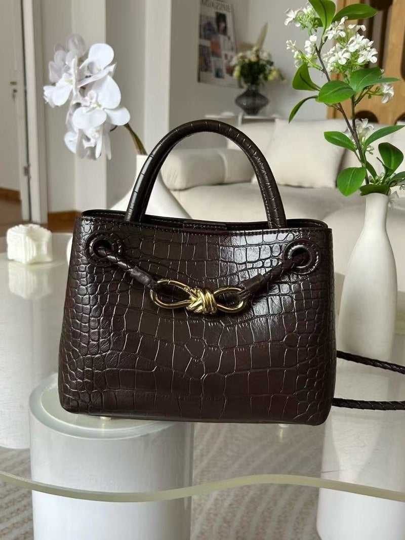 Genuine Leather Crocodile Handbag Single Shoulder Large Capacity Crossbody Bag Women'S Handbag Light Luxury - Image 4